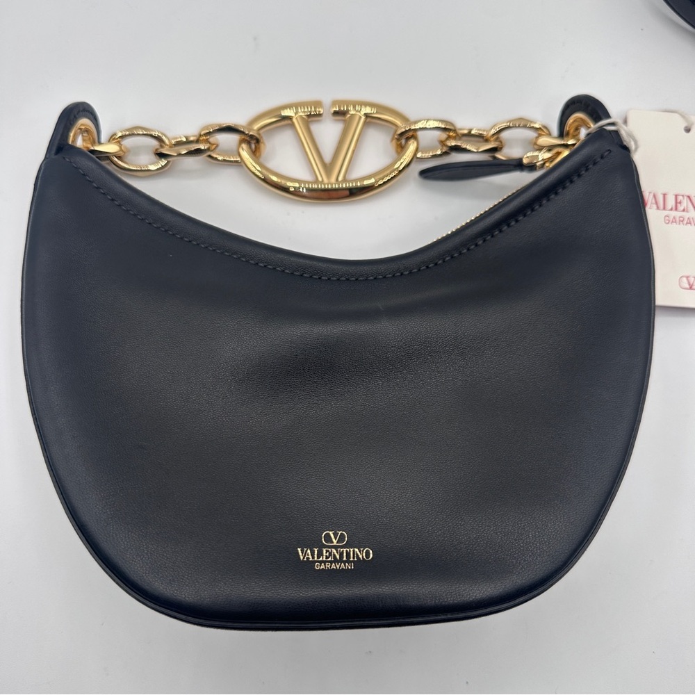 Authenticated Valentino Leather VLogo Moon Small - NEW W/Tags!